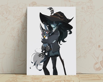 Impressão artística de Sevine & Panko | Pôster de fantasia gótica com bruxas | A4 + 8×10"