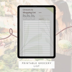 Einkaufsliste zum Ausdrucken, Einkaufsliste zum Ausdrucken, Einkaufsliste digitaler Download, Einkaufsliste zum Ausdrucken, digitale Einkaufsliste
