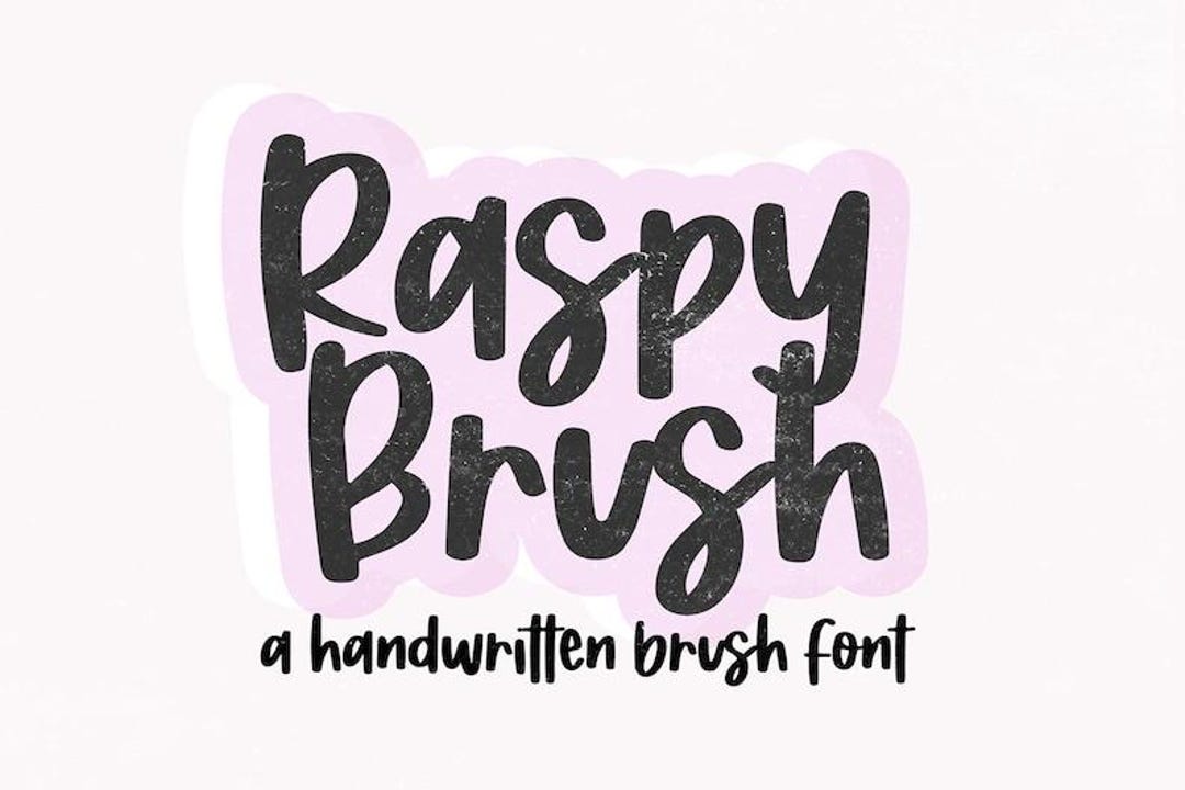 Raspy-brush Script Font | Bold Dry Brush Handwritten Font for Posters ...
