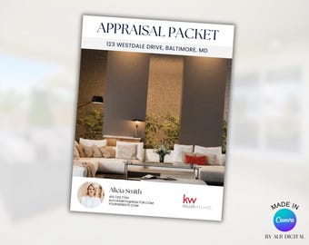 Appraisal Packet Template | CMA Template | Real Estate Marketing | Comparative Market Analysis | Appraiser Packet for Realtors | Canva