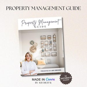 Rental Property Management Guide |  Real Estate Realtor Guide | Rental Management Guide for Landlords | Landlord Template | Canva Editable