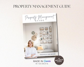 Rental Property Management Guide |  Real Estate Realtor Guide | Rental Management Guide for Landlords | Landlord Template | Canva Editable