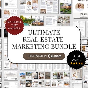 2025 Real Estate Templates Bundle for Realtors | Real Estate Marketing | Instagram Templates for Realtors | Realtor Bundle Canva Templates