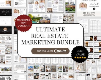 2025 Real Estate Templates Bundle for Realtors | Real Estate Marketing | Instagram Templates for Realtors | Realtor Bundle Canva Templates