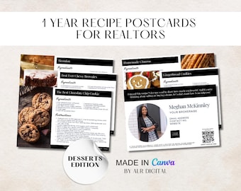 Real Estate Recipe Postcard | Real Estate Marketing | Realtor Marketing | Editable Postcard | Realtor Guide | Postcard Bundle | Canva