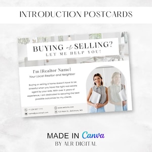 Real Estate Postcard | Realtor Postcard | Real Estate Farming | Real Estate Introduction | Hello Neighbor Postcard | Buyer Postcard | Canva