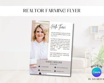 Realtor Flyer | Real Estate Marketing Letter | Realtor Farming Prospecting Flyer | Real Estate Marketing Template | New Agent Flyer |