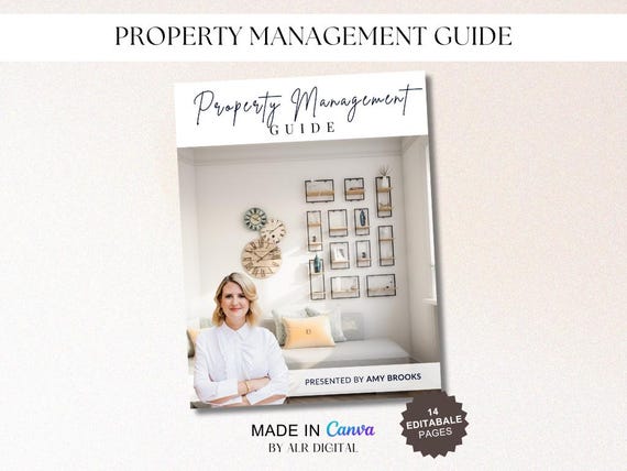 Rental Property Management Guide |  Real Estate Realtor Guide | Rental Management Guide for Landlords | Landlord Template | Canva Editable