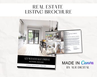 Listing Brochure | Real Estate Realtor Property Listing Brochure Template | Real Estate Marketing | Open House Listing Flyer Brochure |
