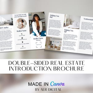 Brochure de l'agent immobilier | Brochure à trois volets sur l'immobilier | Brochure de présentation de l'immobilier | Modèle de toile