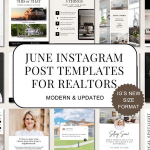 June Real Estate Marketing Templates for Realtors | June Instagram Realtors for Summer | Real Estate Social Media Templates | Canva Template