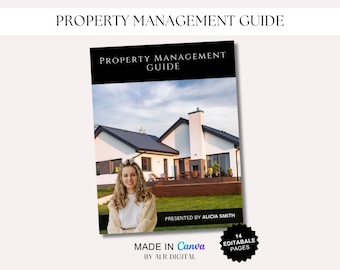 Rental Property Management | Property Management | Landlord Management Guide | Editable Landlord Template | Customizable Canva Template