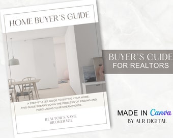 Köpguide för hus | Omfattande guide för fastighetssäljare | Fastighetsmall | Paket för hussäljare | Mäklare | Canva