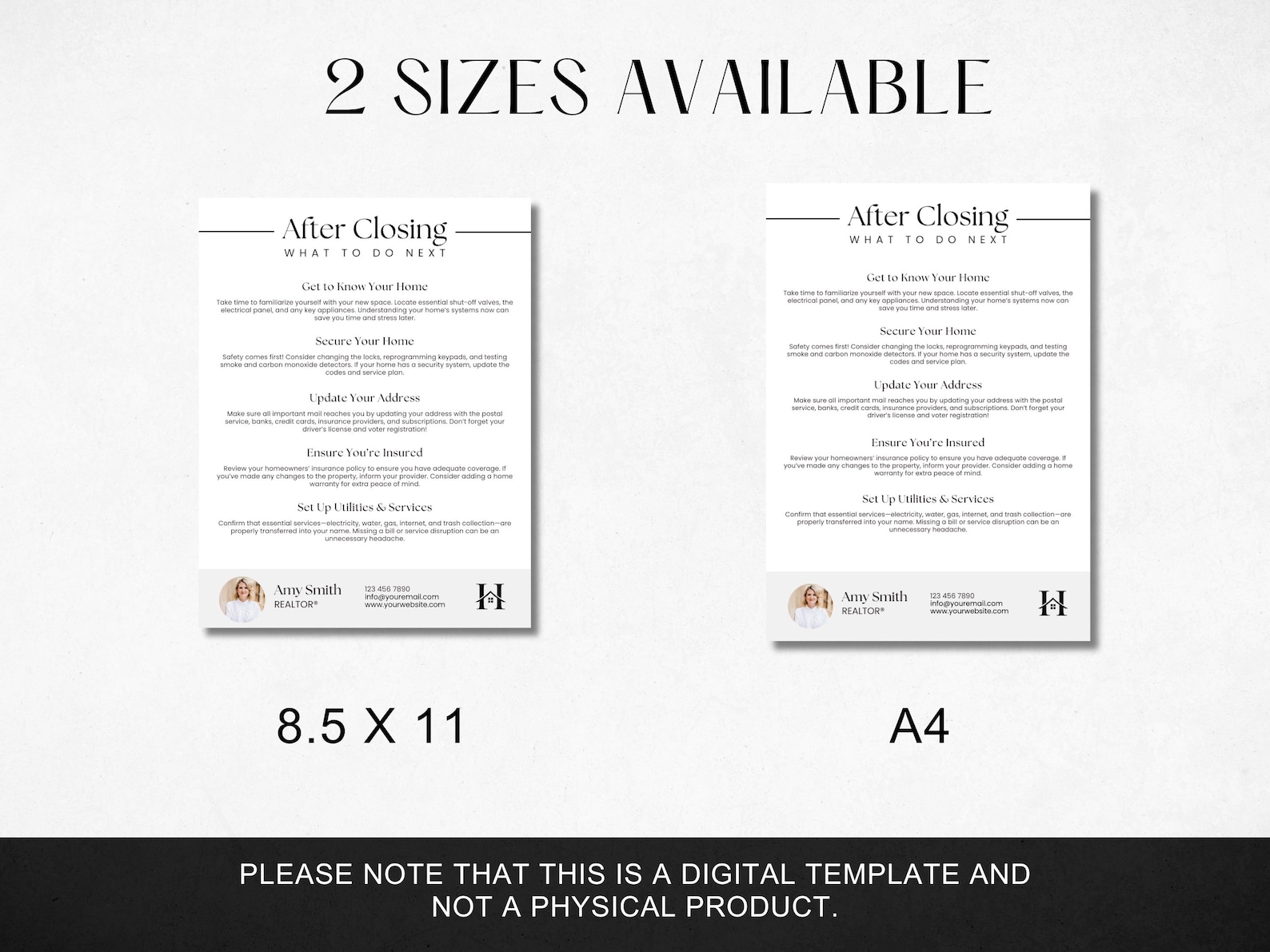 Closing Flyer for Realtors | Real Estate Marketing Template | Closing ...