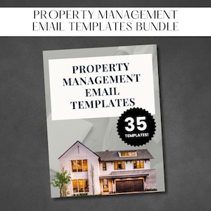 Property Management Email Template Bundle | Property Management | Real Estate Letters | Landlord Email | Tenant Welcome | Editable Template