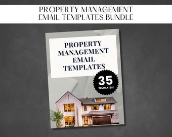 Property Management Email Template Bundle | Property Management | Real Estate Letters | Landlord Email | Tenant Welcome | Editable Template