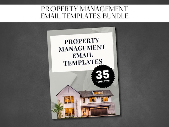 Property Management Email Template Bundle | Property Management | Real Estate Letters | Landlord Email | Tenant Welcome | Editable Template