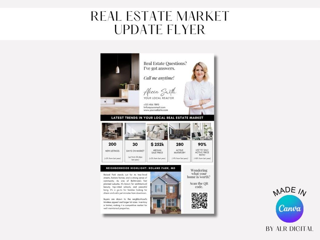 Editable Real Estate Market Update Flyer | Realtor Marketing Flyer ...