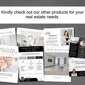 May include: A collection of real estate guides and flyers featuring images of homes, a realtor, and text about home buying and selling. The guides include titles such as "Home Buyer's Guide", "Simultaneous Home Selling and Buying", "Home Seller's Guide", and "Using Your VA Entitlement to Buy a Home".