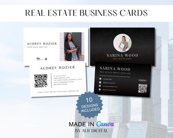 Real Estate Business Card Templates | Realtor Marketing | Luxury Business Card Templates | Realtor Branding | Canva Editable