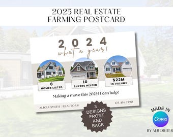 Real Estate Farming Postcard 2025 | Realtor Postcards | Real Estate Marketing 2025 | Home Buyer Seller Marketing | Home Selling Buying