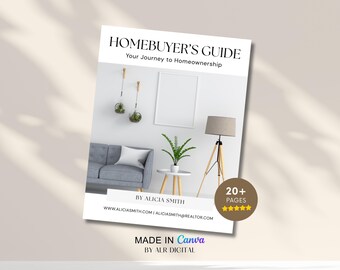 Home Buyer Guide | Home Buyer's Guide for Realtors | Real Estate Marketing | Canva Template | Home Buying Process | Real Estate Guide