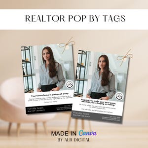 Realtor Pop By Tags | Real Estate Gift Tags | Realtor Marketing | Real Estate Marketing | Editable Real Estate Pop By Tags | Marketing Cards