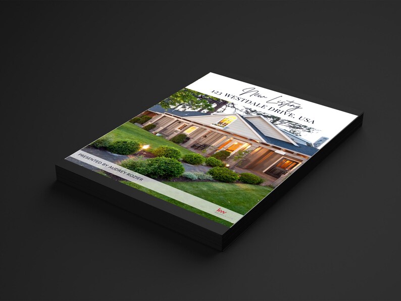 Folleto inmobiliario / Plantilla de anuncio para agente inmobiliario / Folleto de propiedad / Marketing inmobiliario / Plantilla díptico de 4 páginas / Canva imagen 7