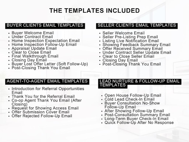 Real Estate Email Templates for Realtors | Buyer Seller Follow-up ...