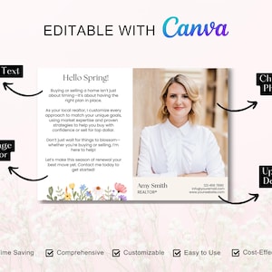 Spring Real Estate Postcard for Realtors | Real Estate Hello Spring ...