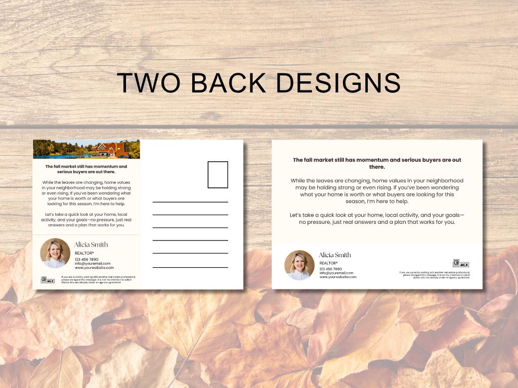 Fall Real Estate Marketing Farming Postcard | Editable Canva Real ...