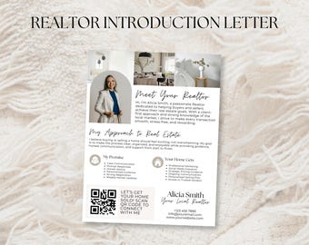 Real Estate Introduction Letter Hello Neighbor Letter for New Agents Realtor Marketing Flyer Canva Template
