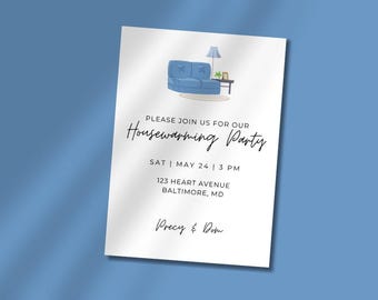 Housewarming Invitation Editable | Housewarming Party Invite | Home Invite Printable | Home Sweet Home | Housewarming Invite Template Canva