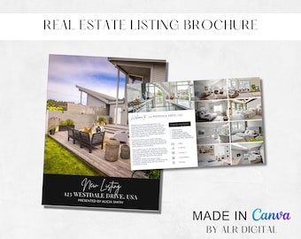Modern Real Estate Brochure Template for Realtors | Property Investors for Real Estate Marketing | Realtor Listing Template | Canva Editable
