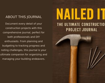 Jävligt jobbat! Den ultimata byggjournalen 120 dagliga loggar + 12 byggreferenssidor Entreprenörsplanerare