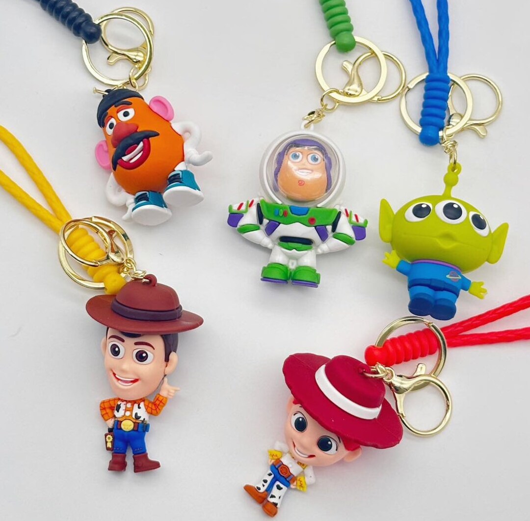 Toy Story Keychain Woody Buzz Lightyear Backpack Accessory Cartoon Car Phone Pendant Keychain Etsy