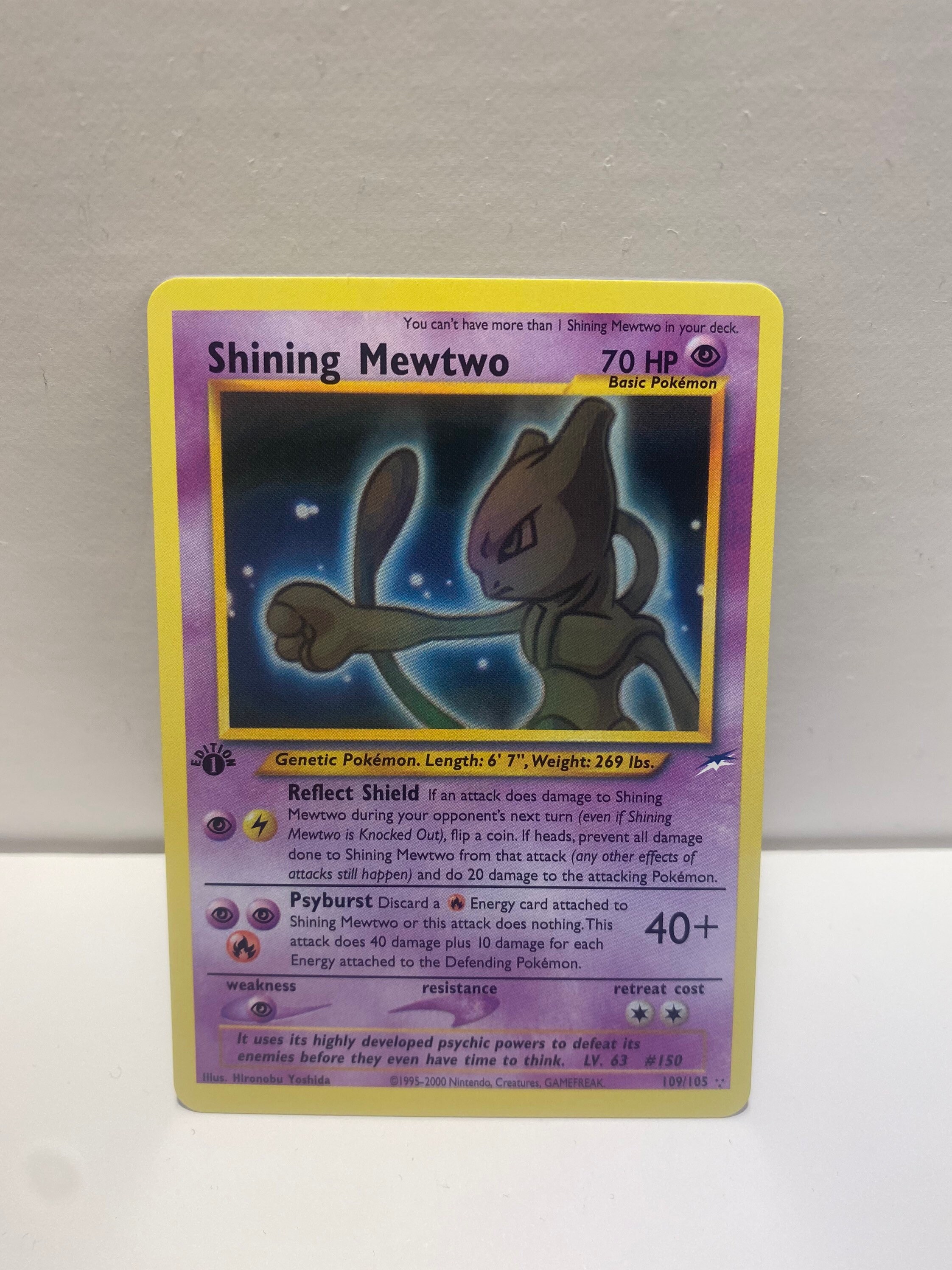 Shining Mewtwo 1st Edition Neo Genesis (Holo) - Pokémon Card Proxy