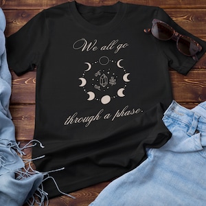 It&#39;s Just A Phase Moon Shirt, Moon Phase Shirt, Graphic Moon Shirt