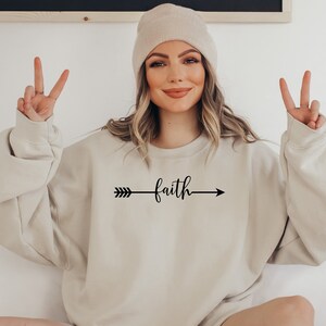 Faith Sweatshirt, Faith Cross Shirt, Christian Gift, Faith Gift, Christian Shirt, Love and Grace Shirt, Believe Shirt, Vertical Cross