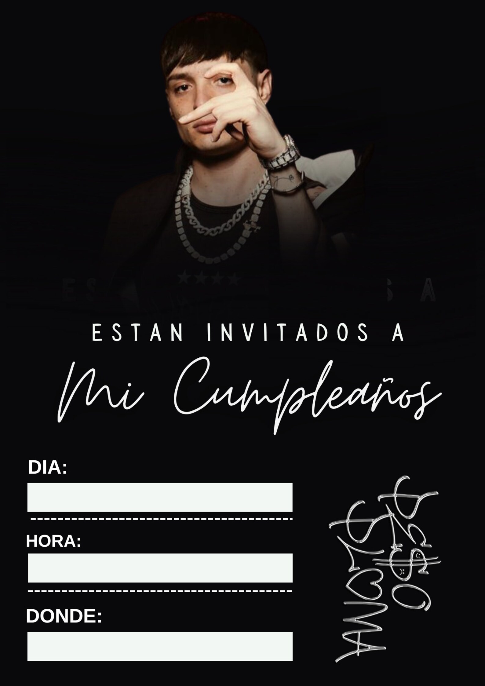 Peso Pluma Birthday DIGITAL ONLY Invitation - Etsy