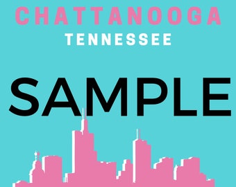 CHATTANOOGA TENNESSEE digital print