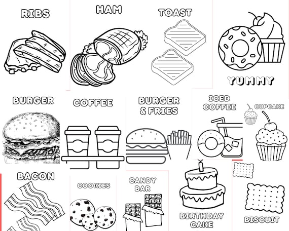 Adult Coloring Pages Food