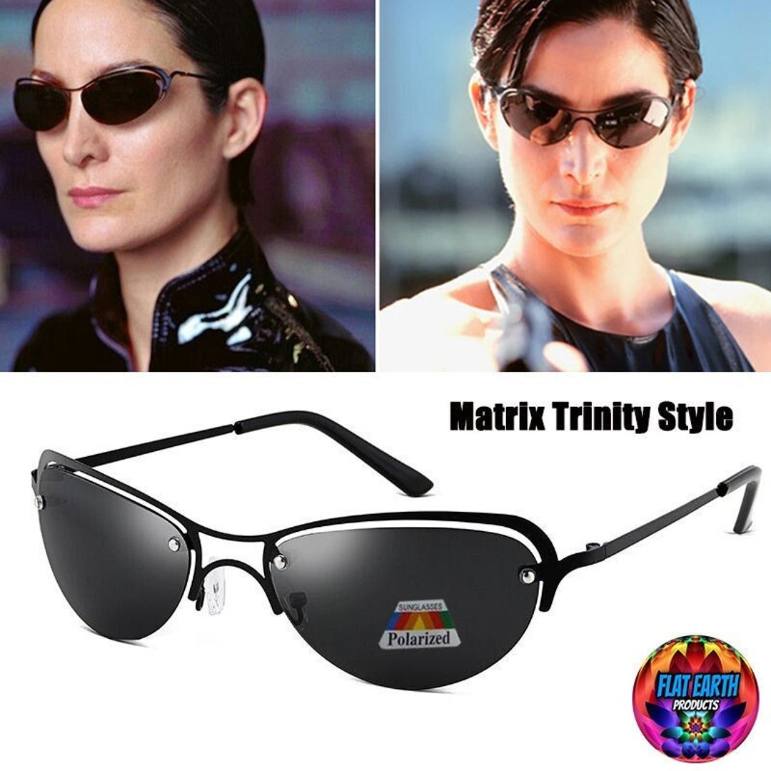 The Matrix Trinity Style Sunglasses Women Neo Love Eyewear Frameless Zion  Nebuchadnezzar 1990s Movie Glasses Props Steampunk Morpheus UV400 