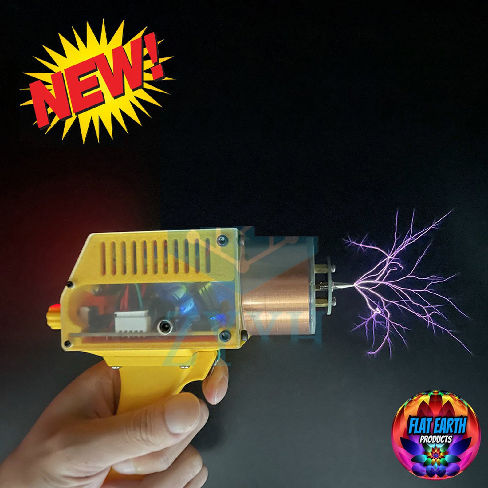 Handheld Nikola Tesla Coil Gun Device Portable Electric Arc Auto