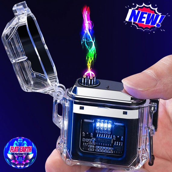 Nikola Tesla Coil Double Arc Lighter Plasma Rechargeable Device USB Type C  Electric Pulse Outdoor Windproof Waterproof FREE ENERGY Lighters 