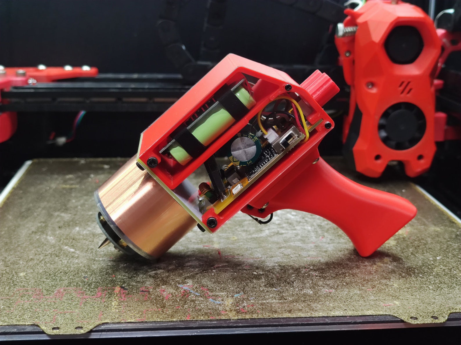 Handheld Nikola Tesla Coil Gun Device Portable Electric Arc Auto