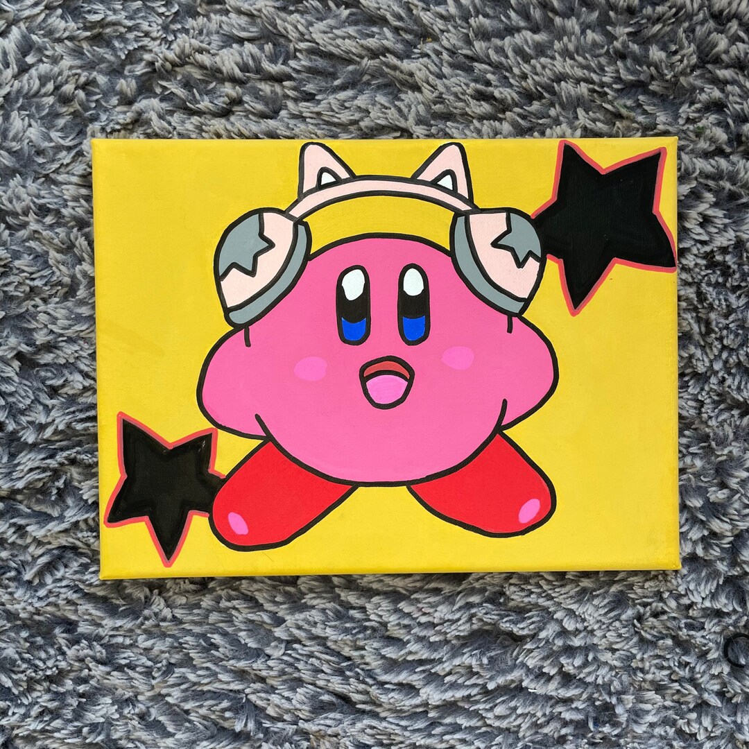 Kirby Kirby Wall Art Kirby Decor Kirby Canvas Painting Etsy