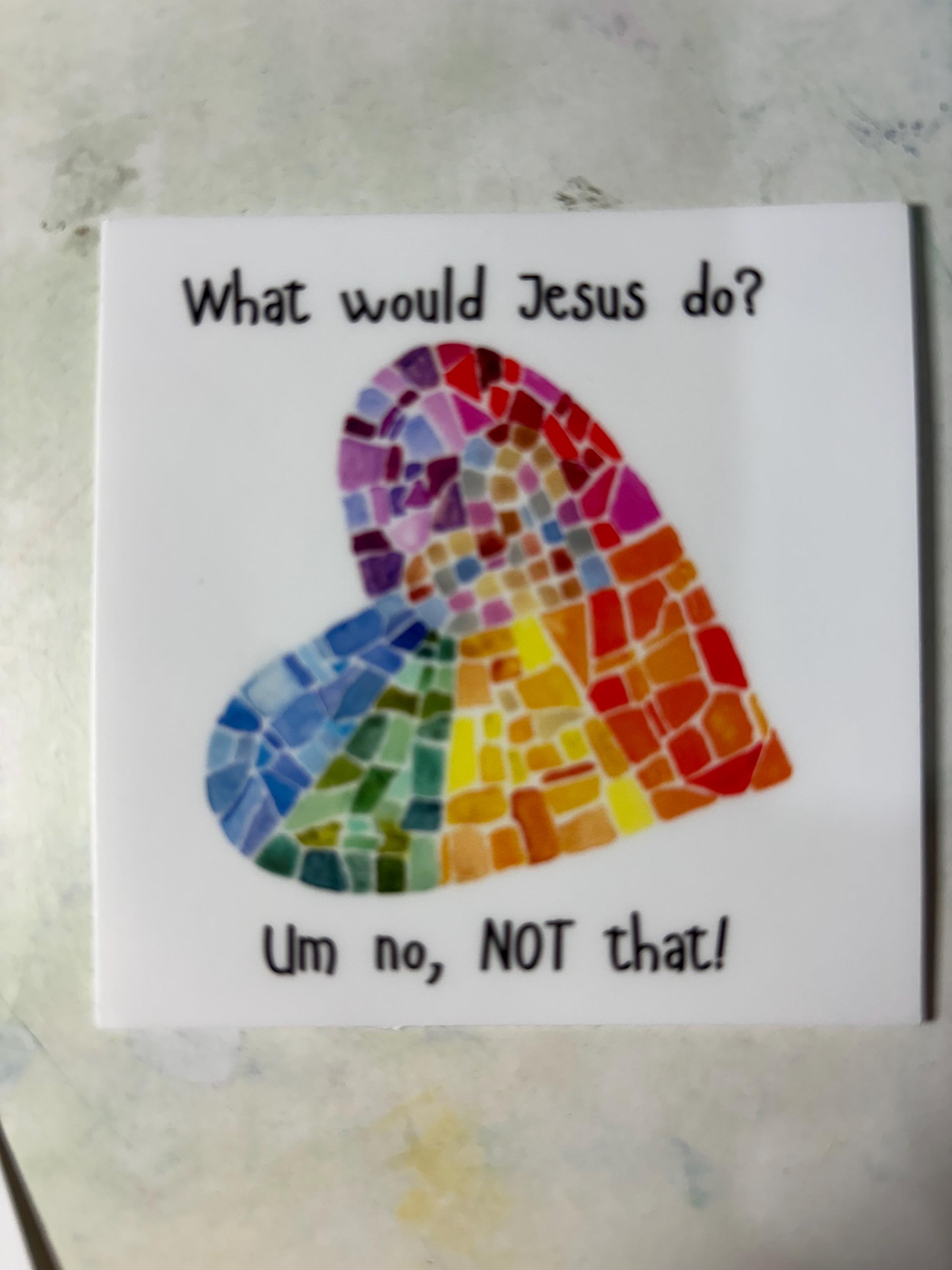 3dRose What Would Jesus Do Keychain Set - 2 Pack, High Gloss Plastic, Double-Sided Print (2.375" X 2.375") - View #12