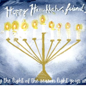 Hanukkah Menorah digital card image