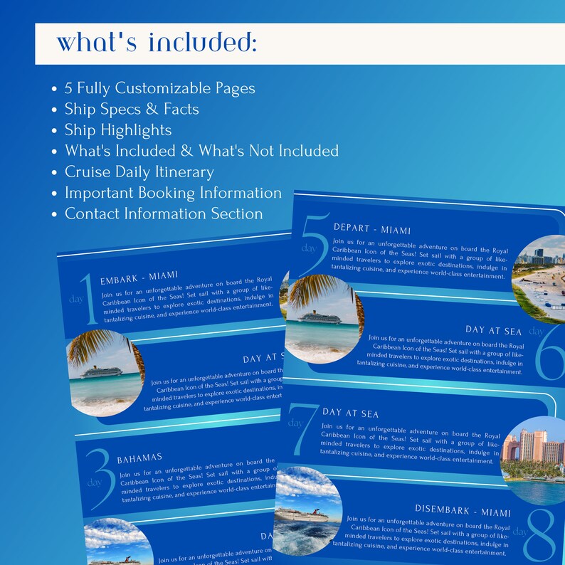 Traveljoy Cruise Vacation Proposal Template for Travel Agents and